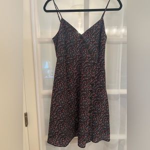 Madewell Size 2 flower print black dress